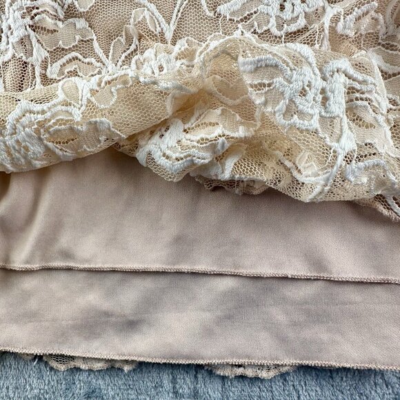 DressBarn Lace Overlay Blouse Women’s 3X Pink Short Sleeve Wedding *Made in USA* - Picture 7 of 11